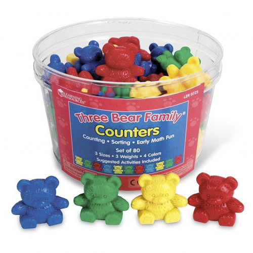 familia 3 ositos 4 colores para contar y