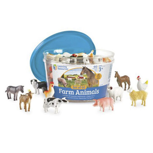 bote 60 animales de granja (10 especies)