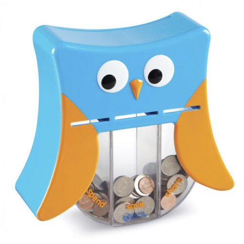 hucha educativa en buho sabio