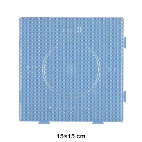 placa 15 x 15 cm transparente hama midi