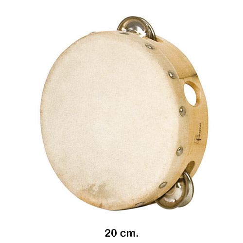 pandereta de piel natural 20 cm