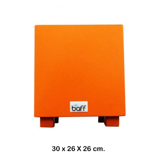 cajon baff 30 x 26 x 26 cm naranja