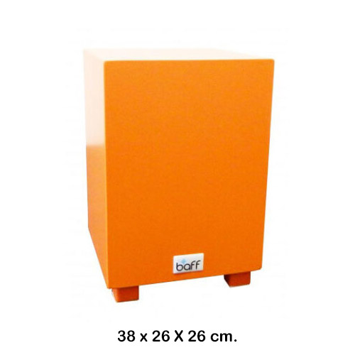 cajon baff 38 x 26 x 26 cm naranja