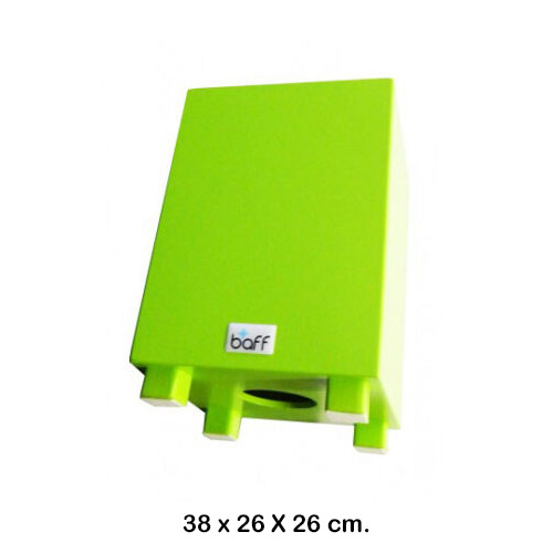 cajon baff 38 x 26 x 26 cm verde
