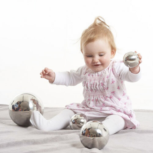 pelotas reflectivas color plata