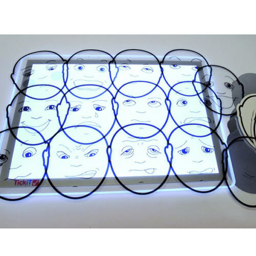 set de caras para comprender los sentimi