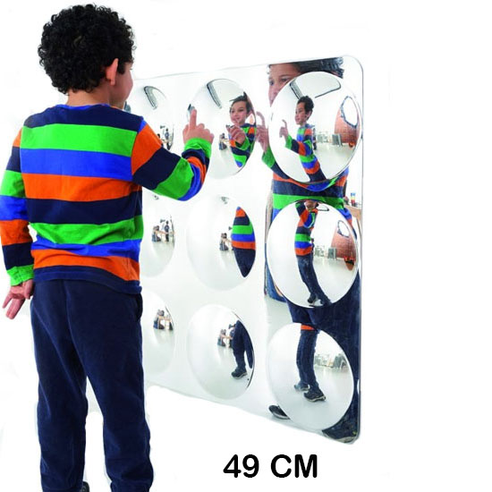 espejo acrilico 9 circulos convexos 49 c