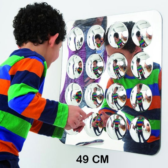 espejo acrilico 16 circulos convexos