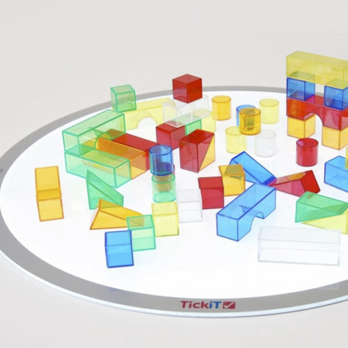 set de bloques geomâ tricos translucidos