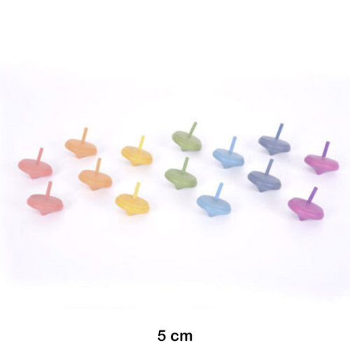 peonzas de madera arcoiris - 14 piezas