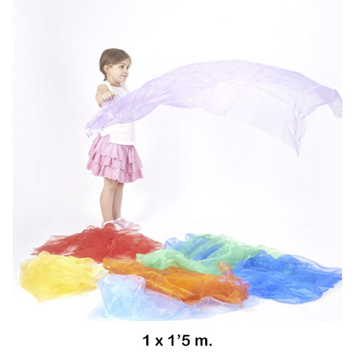 paquete telas arcoiris organza