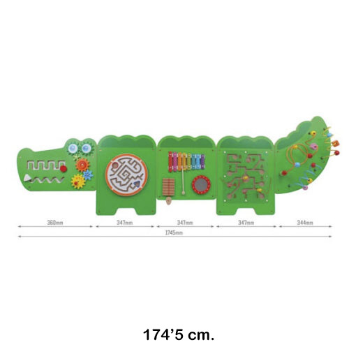 juguete de pared con forma de cocodrilo