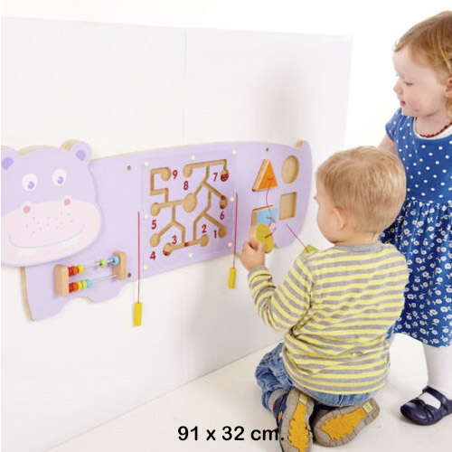 juguete de pared con forma hipopotamo