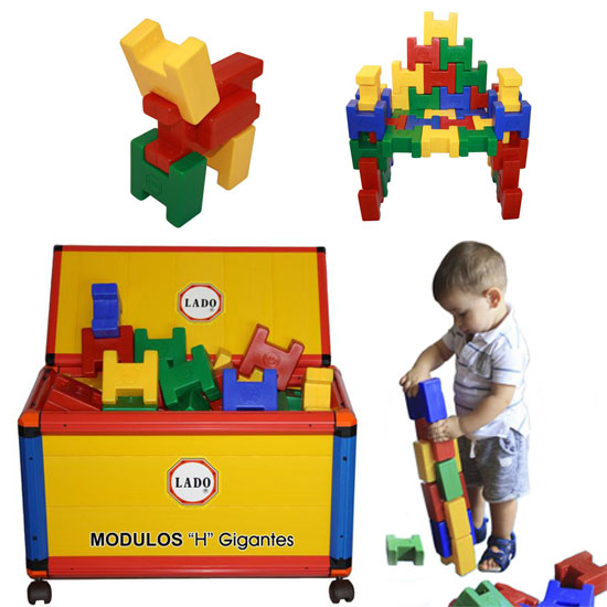 contenidor gran peces en forma de 'h'