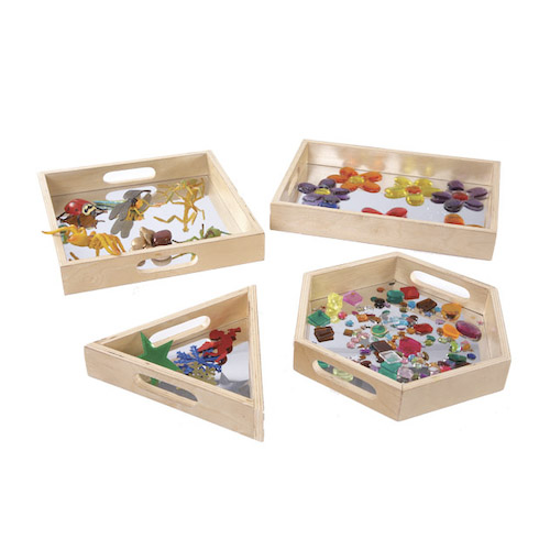 bandejas sensoriales con espejo