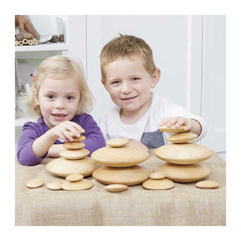 piedras de madera apilables