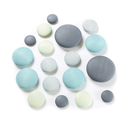 piedras de madera tonos pastel