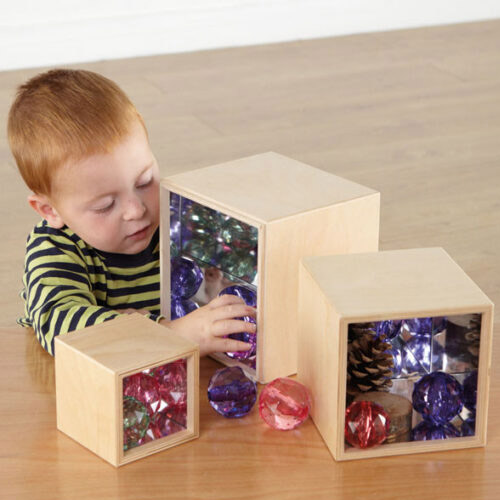 cajas de madera c0n espejos