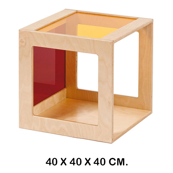 cubo con cristales acrilicos