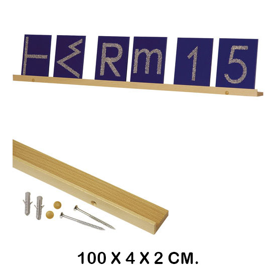 liston para letras y numeros tactiles