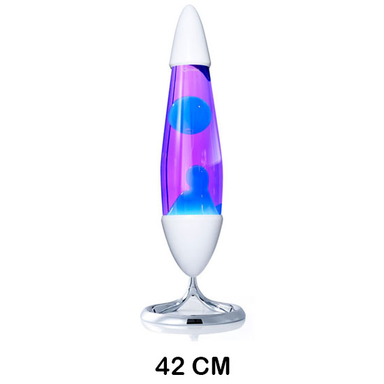 lampara de lava neo violeta / turquesa