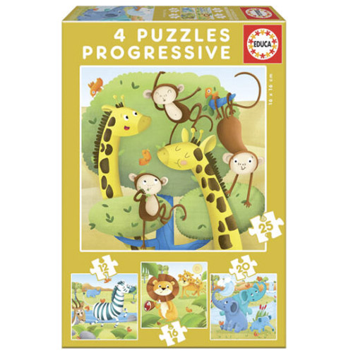 puzzle progressius animals salvatges