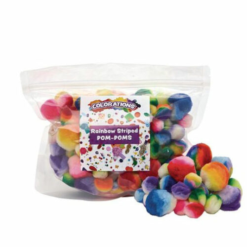 pompones arco iris