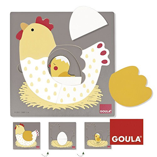 puzzle 3 niveles gallina