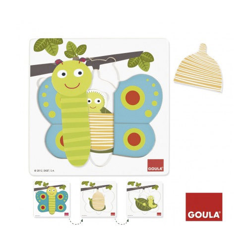 puzzle 3 niveles mariposa