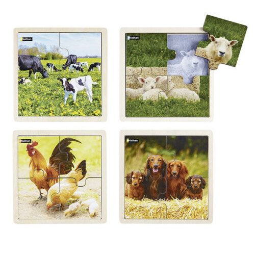 puzzles els animals en familia
