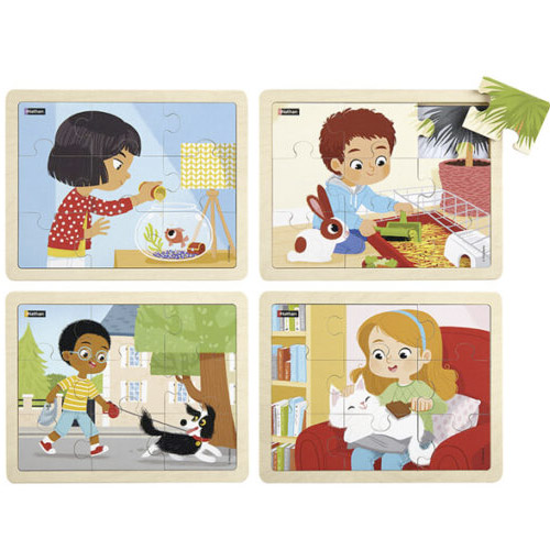 puzzle com cuidar animals