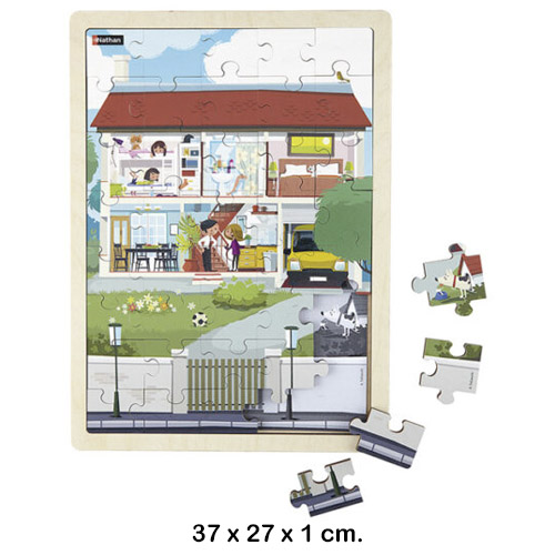 puzzles de fusta a casa