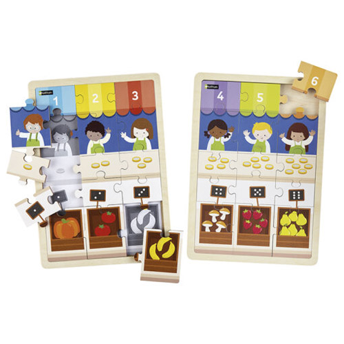 set de puzzles - cantidades: 1 al 6