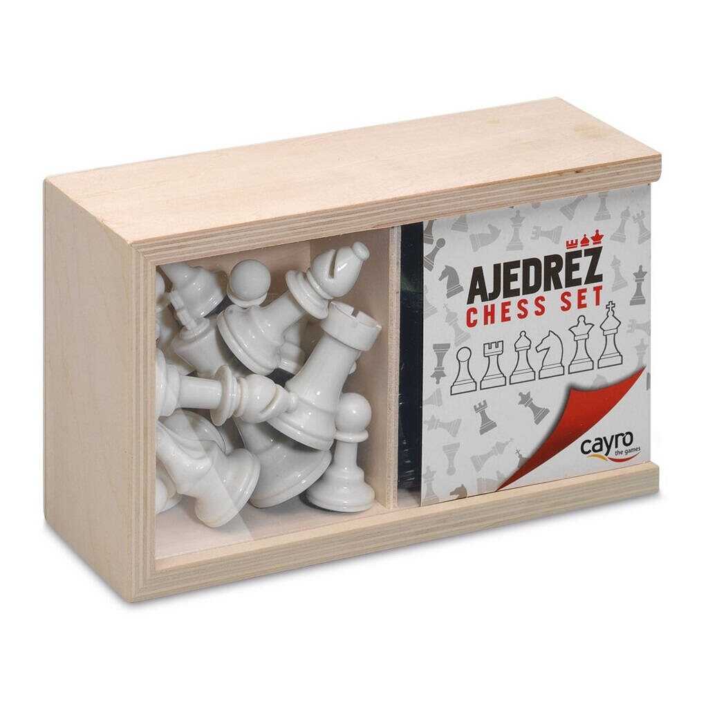caja madera figuras ajedrez 7'5cm