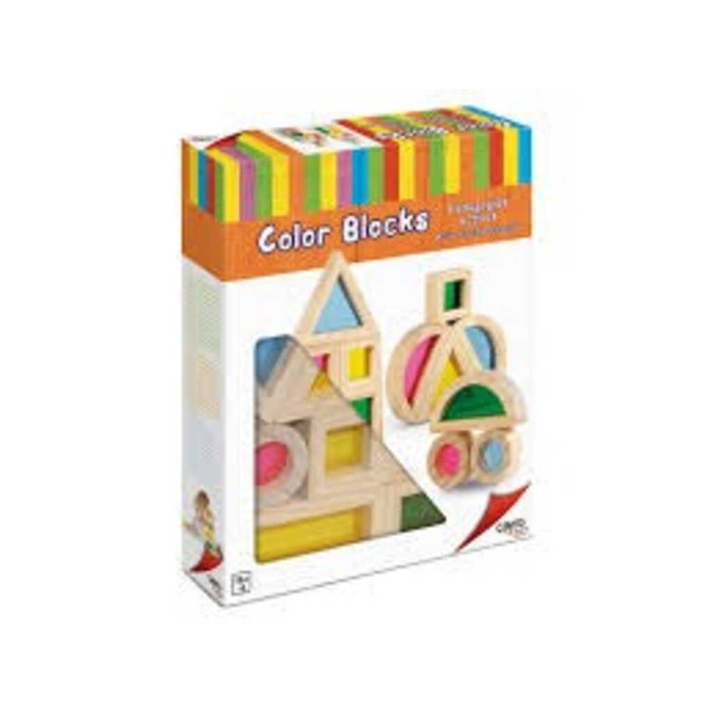 pack 12 bloques madera translucidos colo