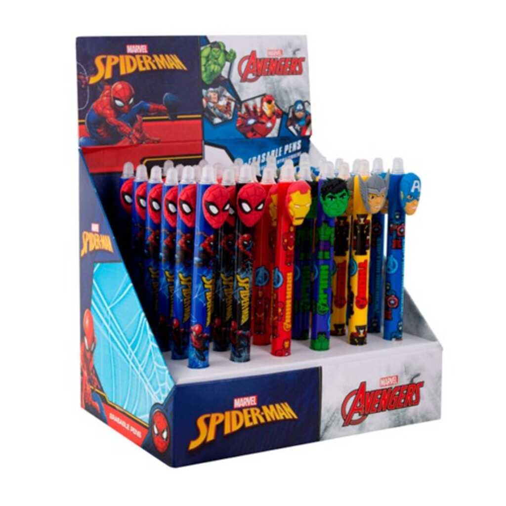 boligrafo borrable spiderman/avengers