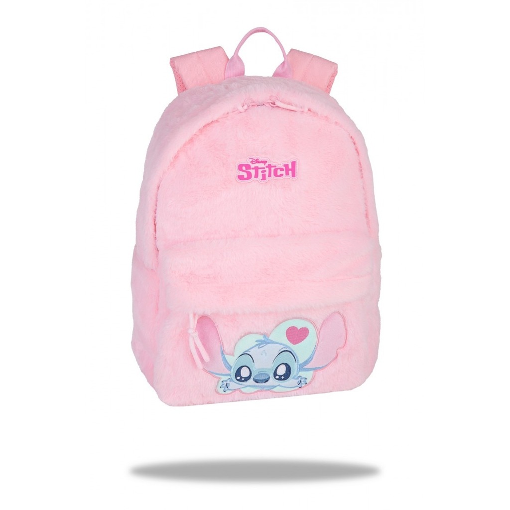 mochila grande stitch pink fluffy