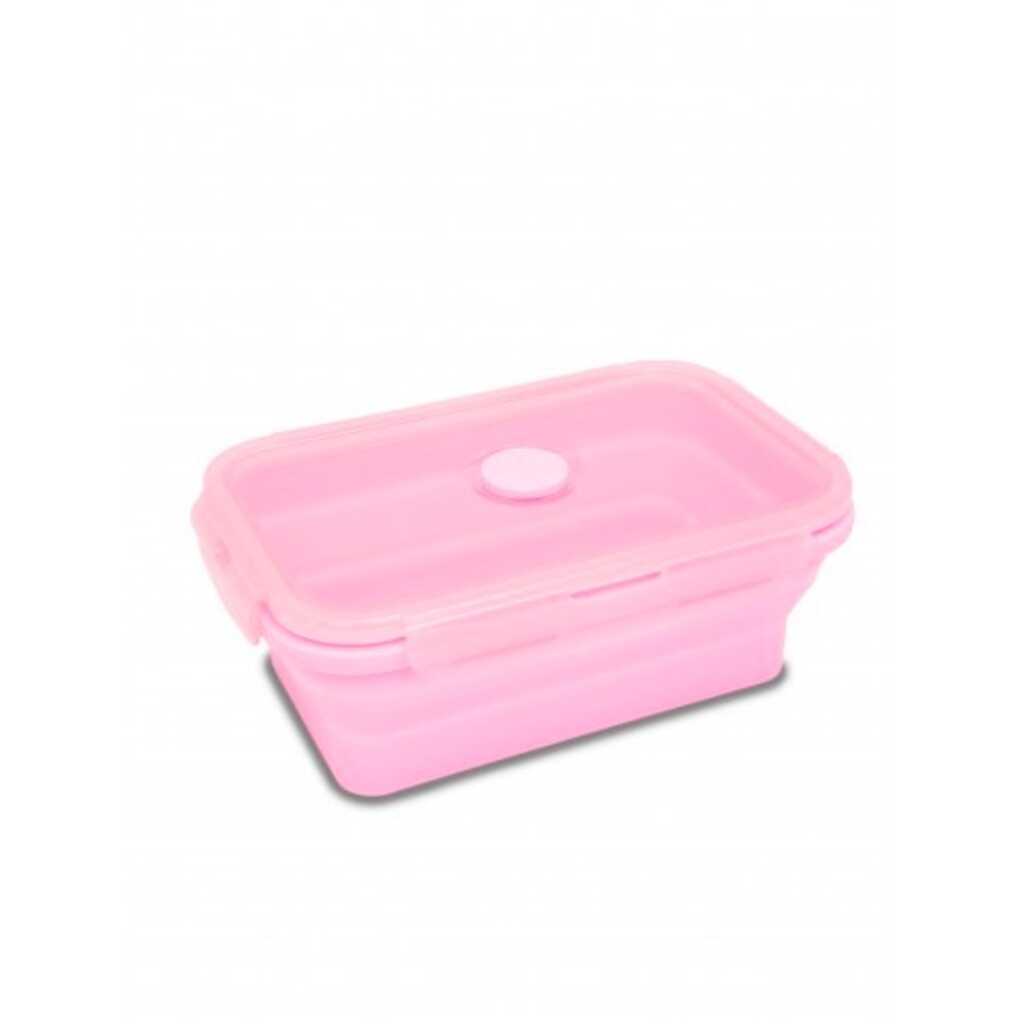 fiambrera silicona 800ml pastel pink