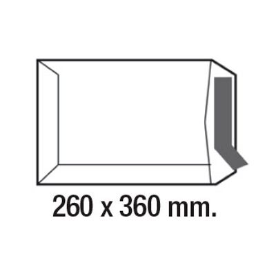 caja 250 bolsa 260x360mm kraft 90gr auto