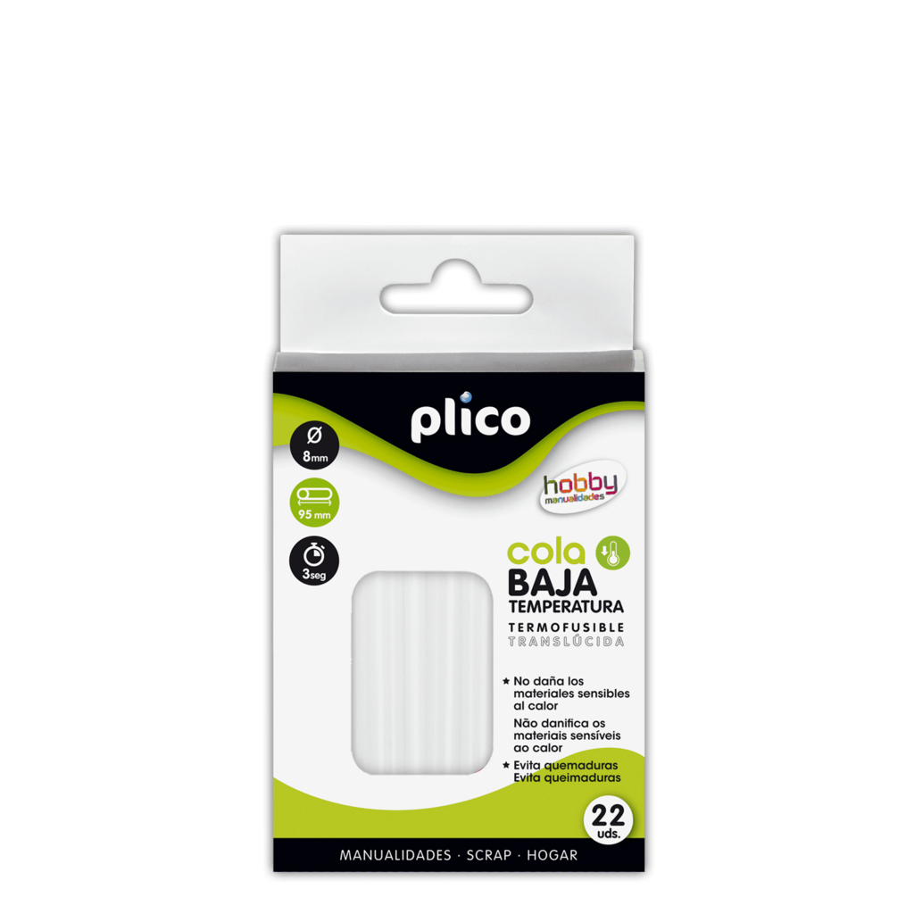 pack 22 barras silicona 8mmx9'5cm b/temp