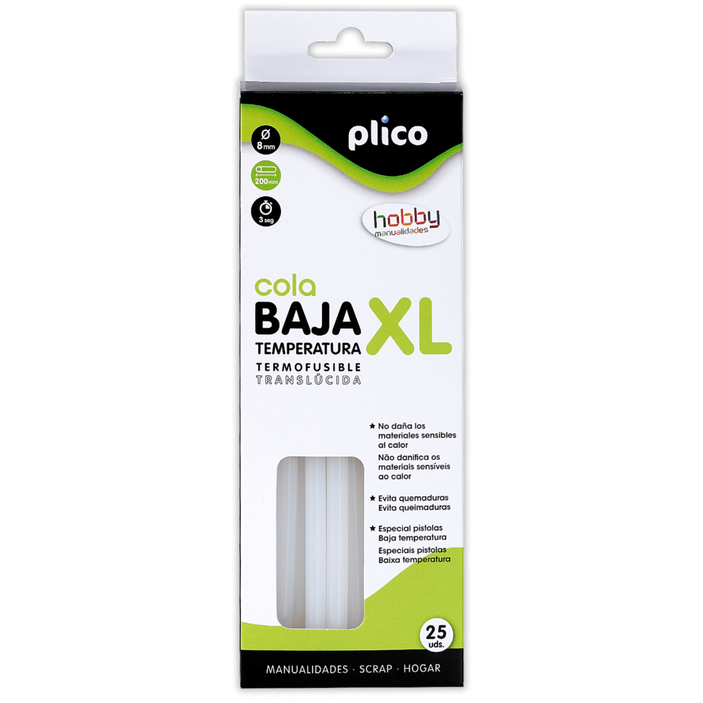 pack 25 barras silicona 8mmx20cm b/tempe