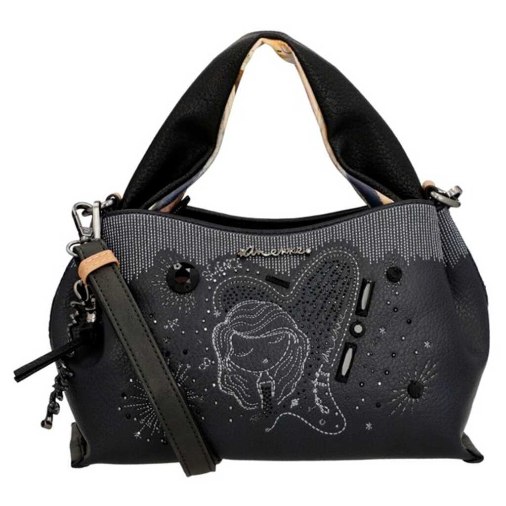 bolso bandolera sintetico negro