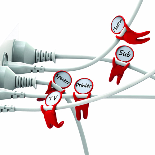 set de 5 identificadores cables