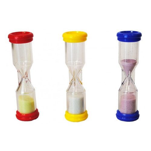 pack 3 relojes de arena 1min./2min./3min