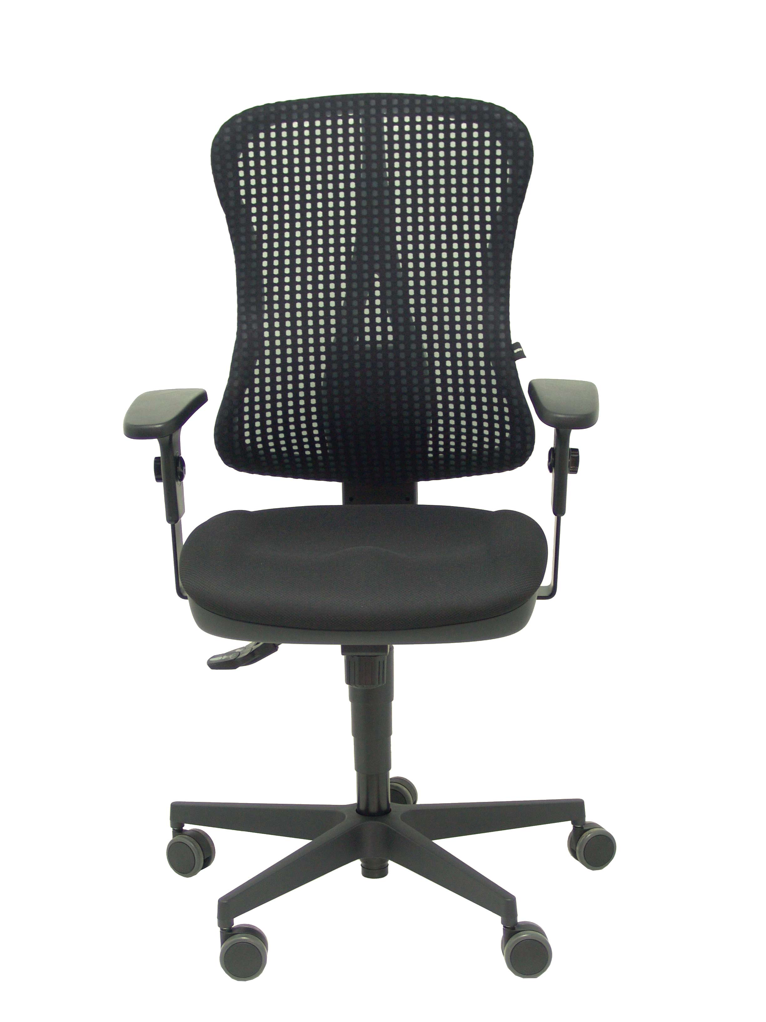 silla agudo sincro c/braz. malla negra
