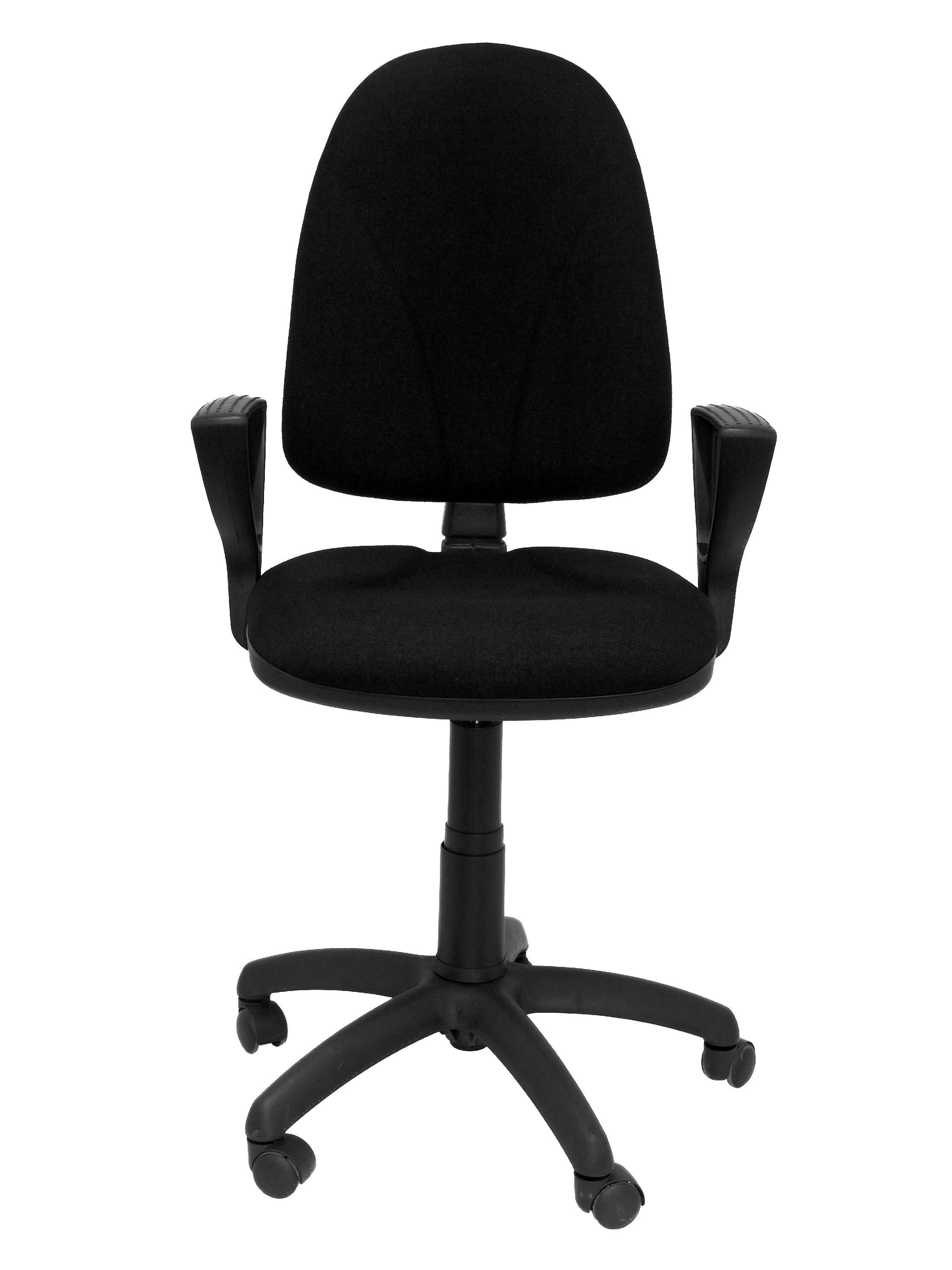 silla algarra c/perm brazos fijos negra