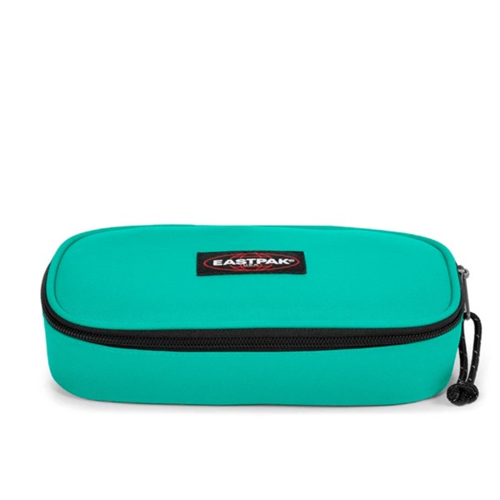 estuche oval single aquamarine blue