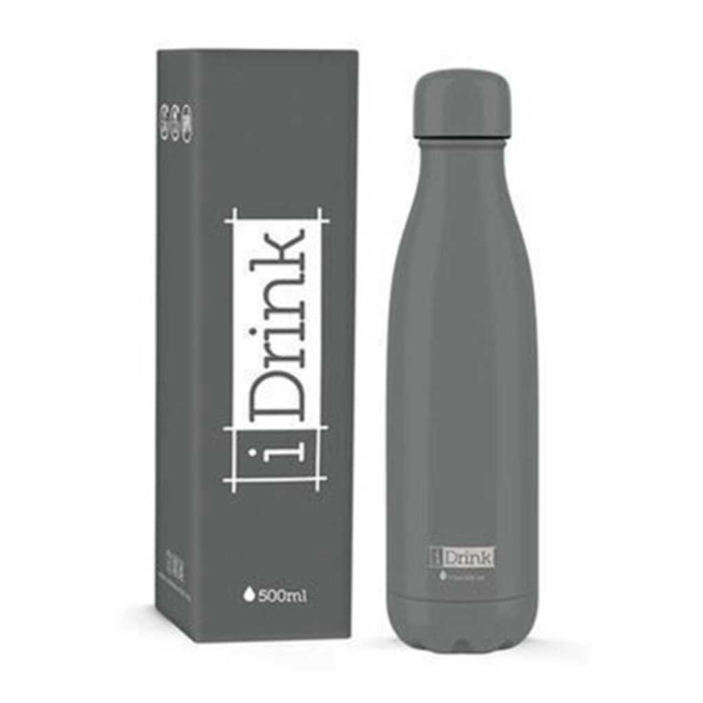 botella termica 500ml gris