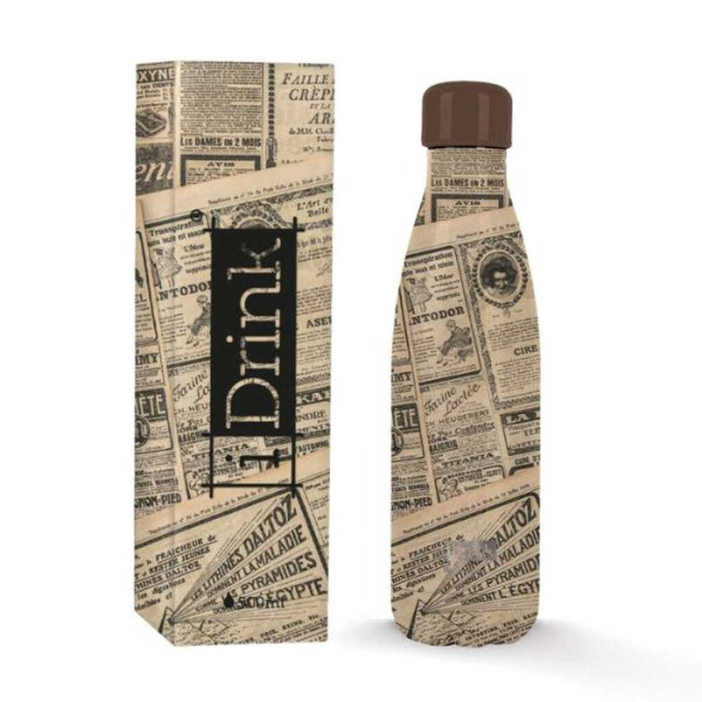 botella termica 500ml old newspaper