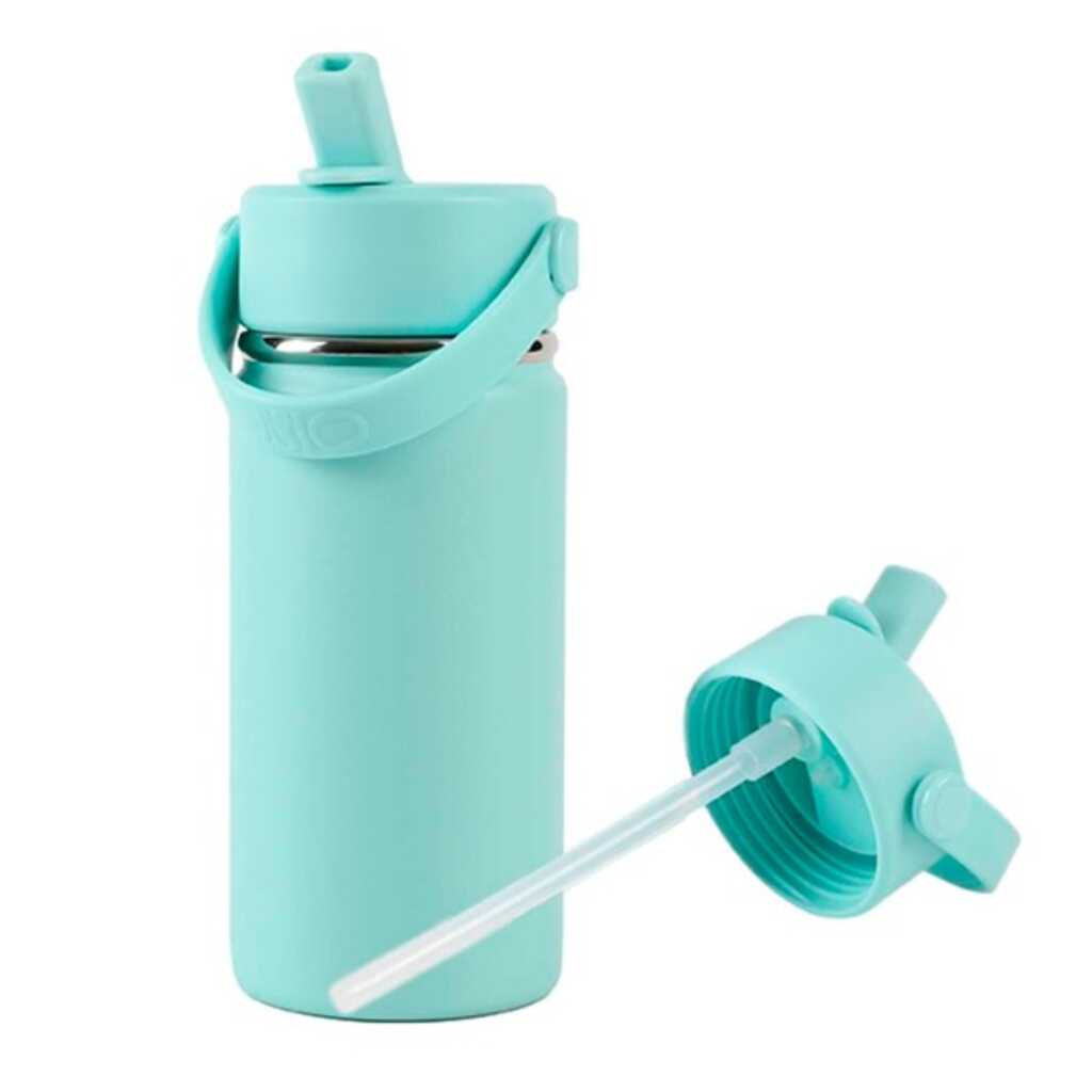 botella termica 400ml asa verde azulado